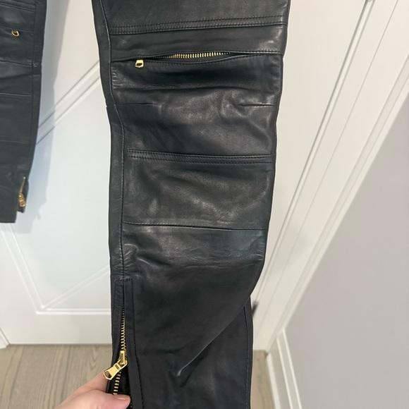 Moschino x H&M Black Leather Pants - Picture 4 of 7